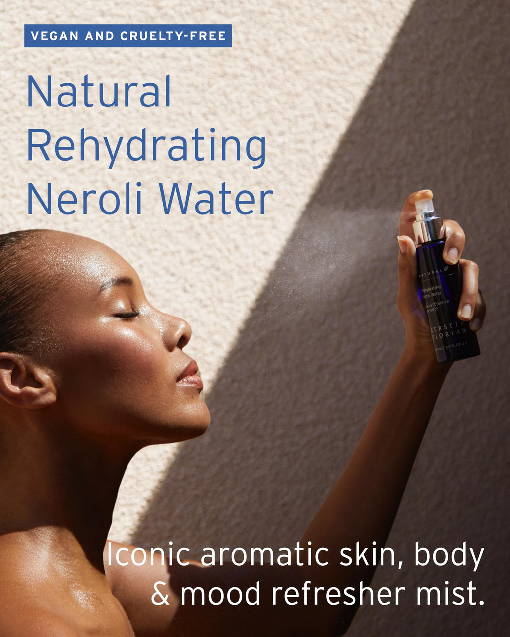 Kerstin Florian Neroli Water Face Mist – Orange Blossom Aromatherapy, Probiotics & Peptides (Vegan, Cruelty-Free, 3.4 fl oz)
