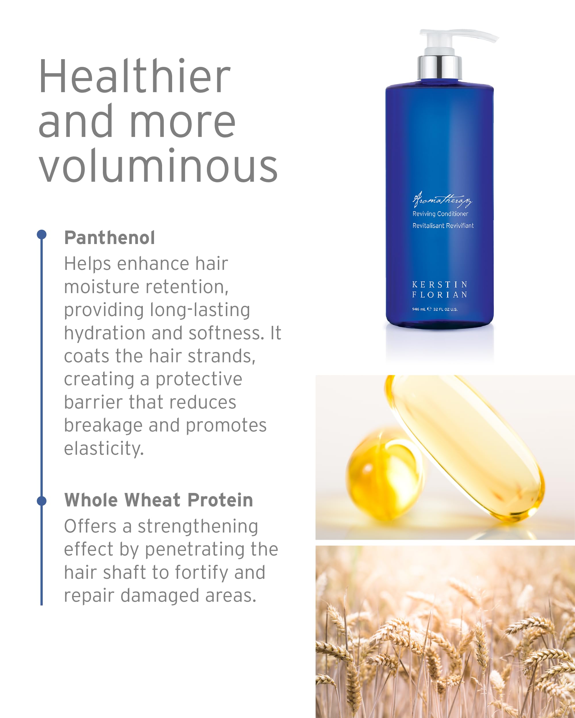 Kerstin Florian Reviving Conditioner — Lightweight Moisturizing Treatment for All Hair Types (32 oz)