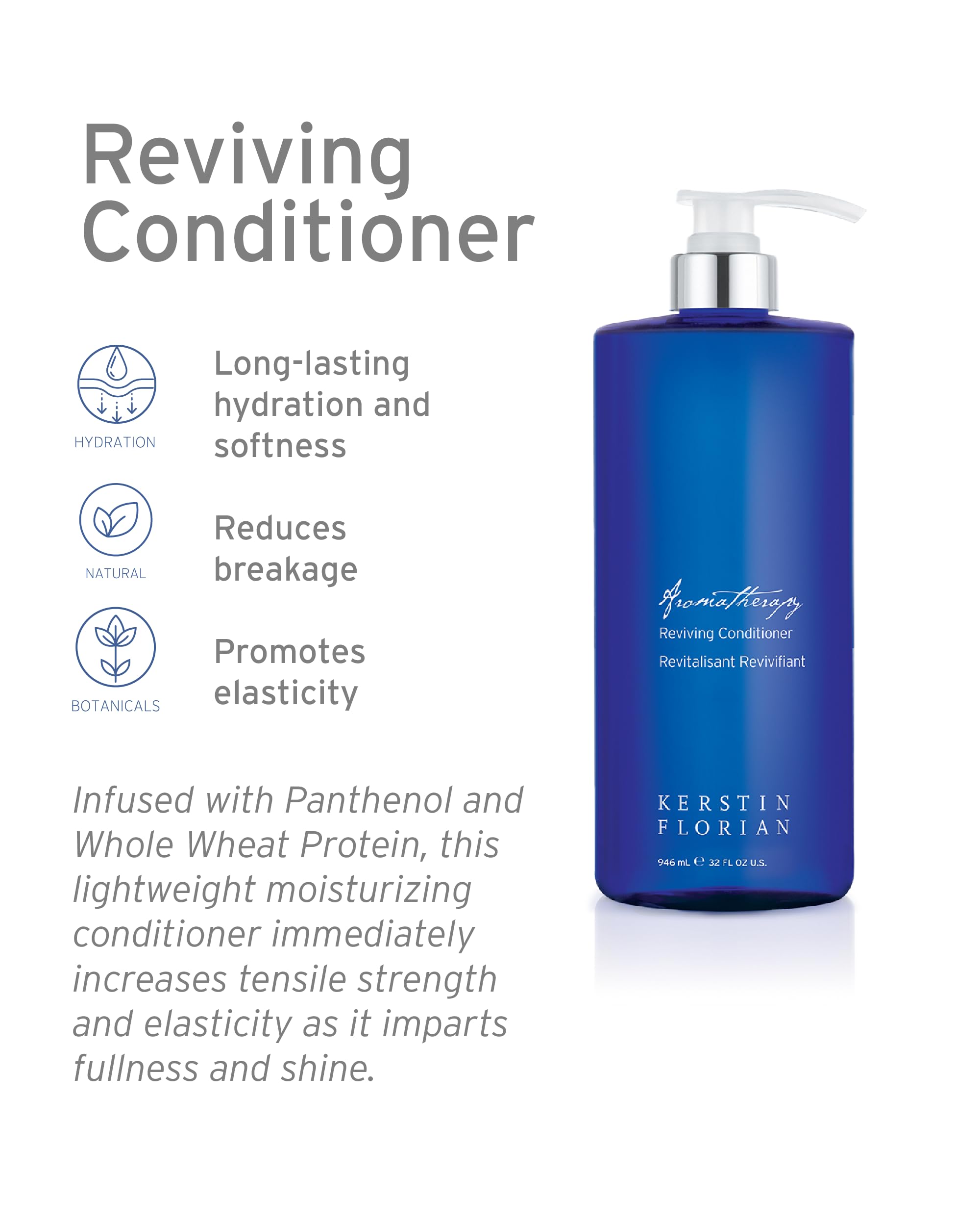 Kerstin Florian Reviving Conditioner — Lightweight Moisturizing Treatment for All Hair Types (32 oz)