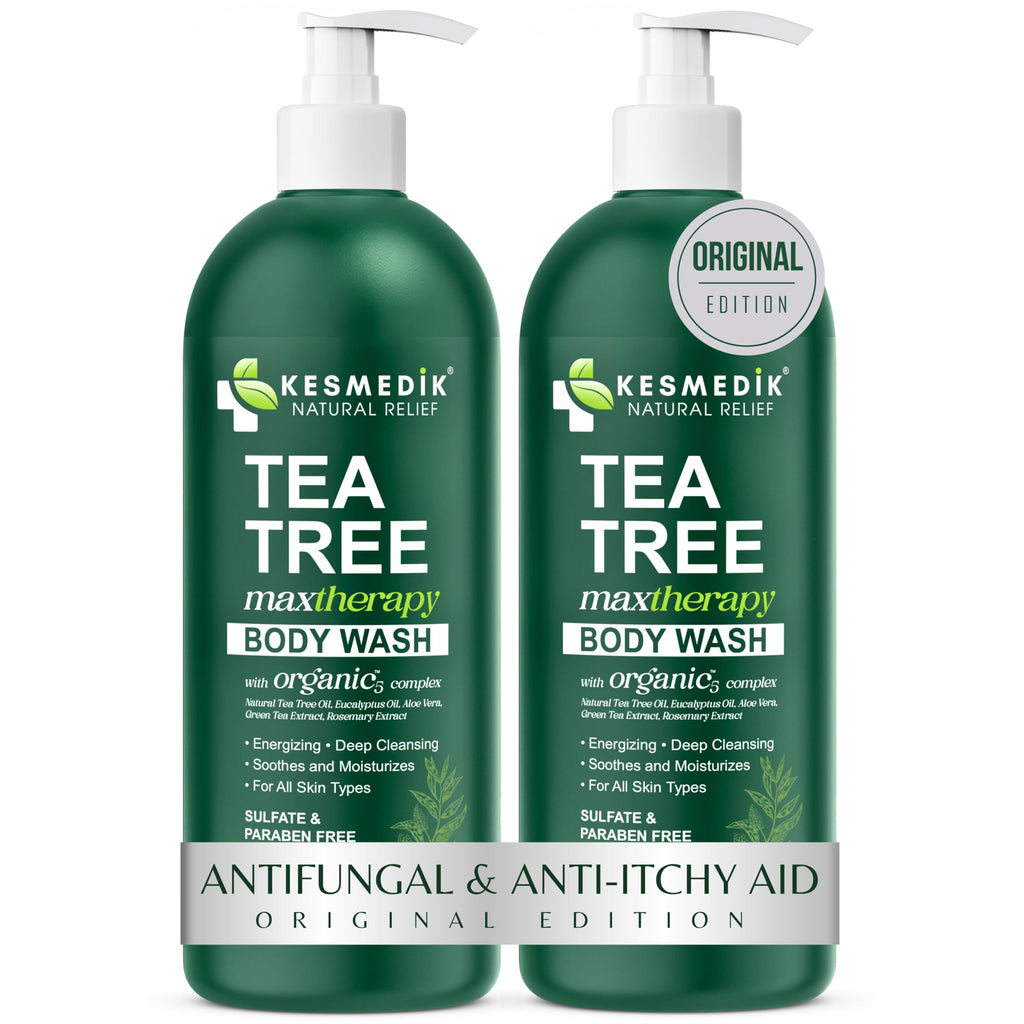 KESMEDIK Tea Tree Body Wash MaxTherapy – Itchy Skin Relief, 2-Pack