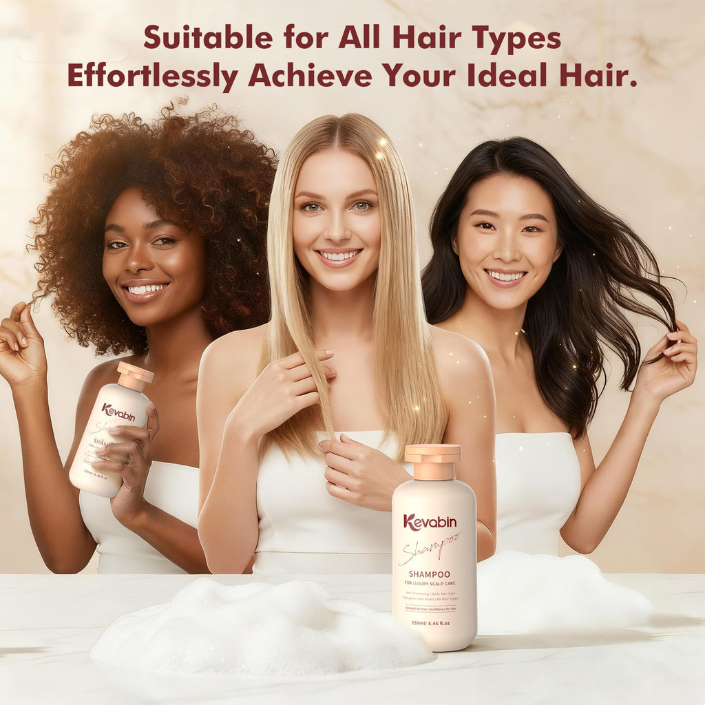 Kevabin Hair Growth Shampoo for Thinning Hair – Biotin, Caffeine & Ginger for Stronger Roots