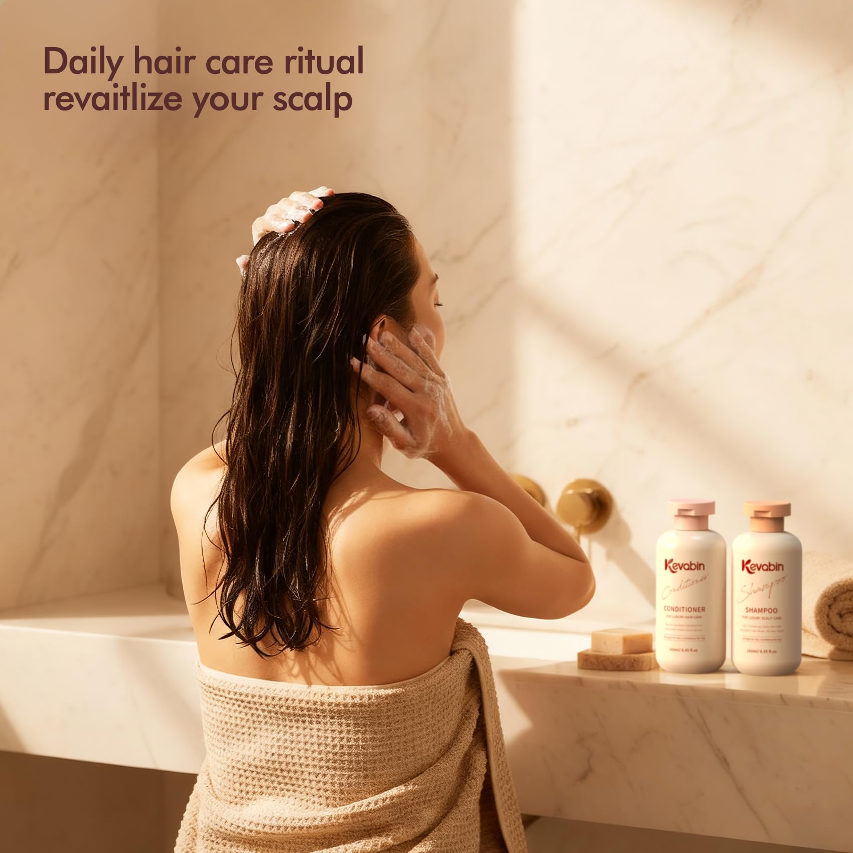 Kevabin Rosemary Shampoo & Conditioner for Thinning Hair – Biotin & Ganoderma