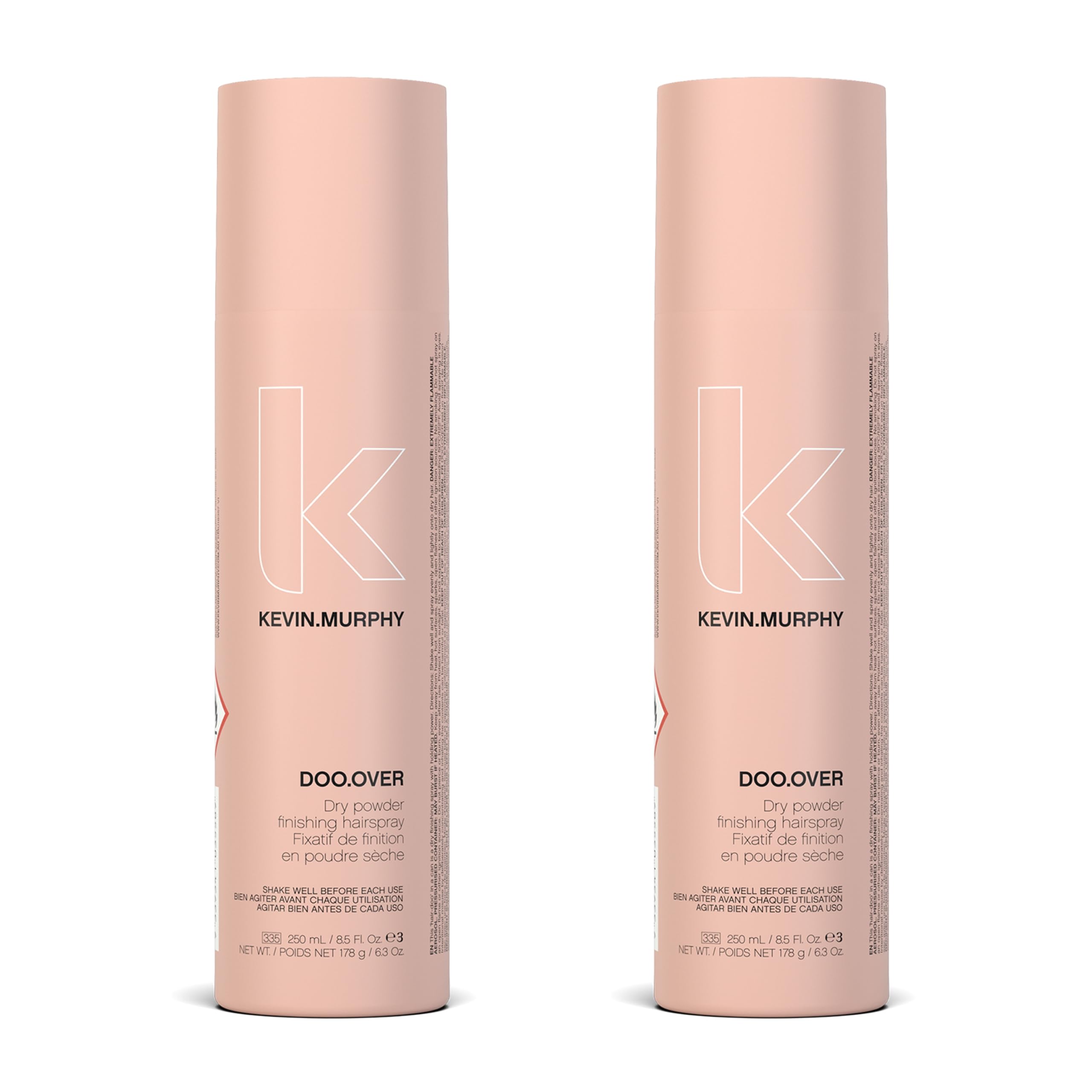 KEVIN.MURPHY DOO.OVER Dry Powder Finishing Hair Spray — Unscented, Oil-Removing, Tapioca, For All Hair Types (2 x 250 mL)