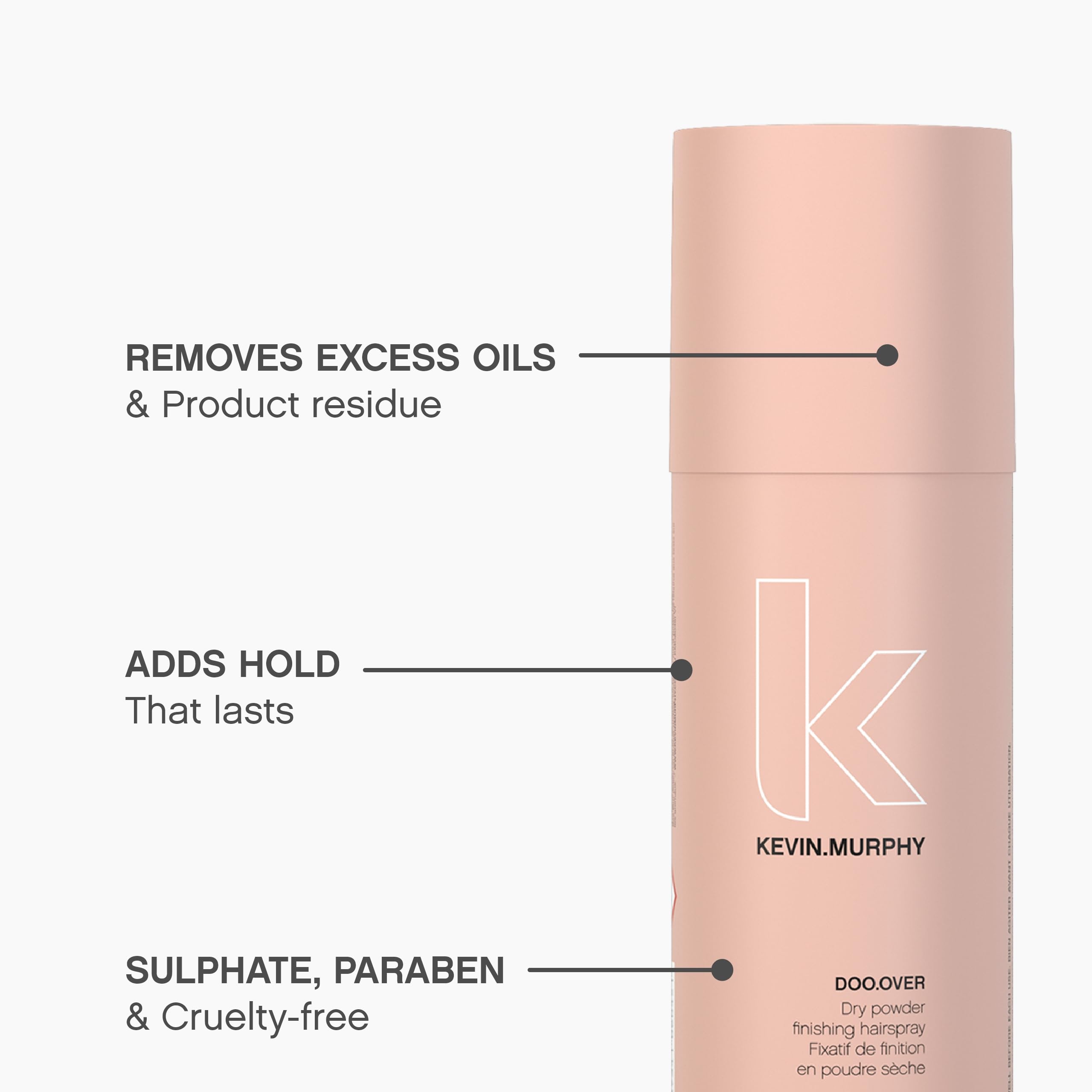 KEVIN.MURPHY DOO.OVER Dry Powder Finishing Hair Spray — Unscented, Oil-Removing, Tapioca, For All Hair Types (2 x 250 mL)