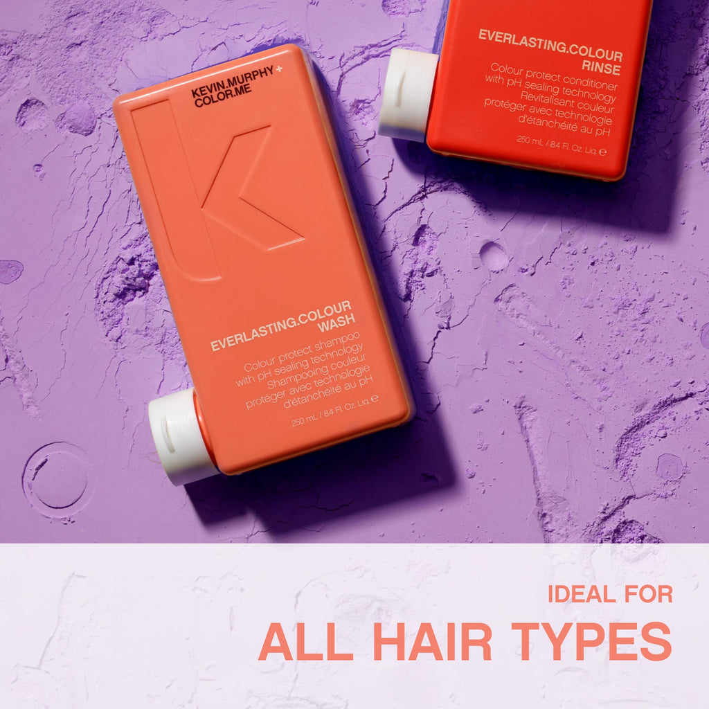 KEVIN.MURPHY EVERLASTING.COLOUR WASH | Colour Protect Shampoo, pH-Balanced, Sulphate-Free (Pack of 2, 250 mL/8.4 oz)