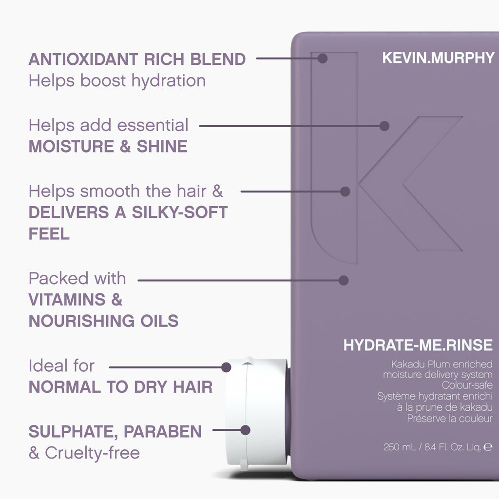 Kevin.Murphy Hydrate-Me.Rinse | Moisturising Conditioner for Normal & Dry Hair | Pack of 2