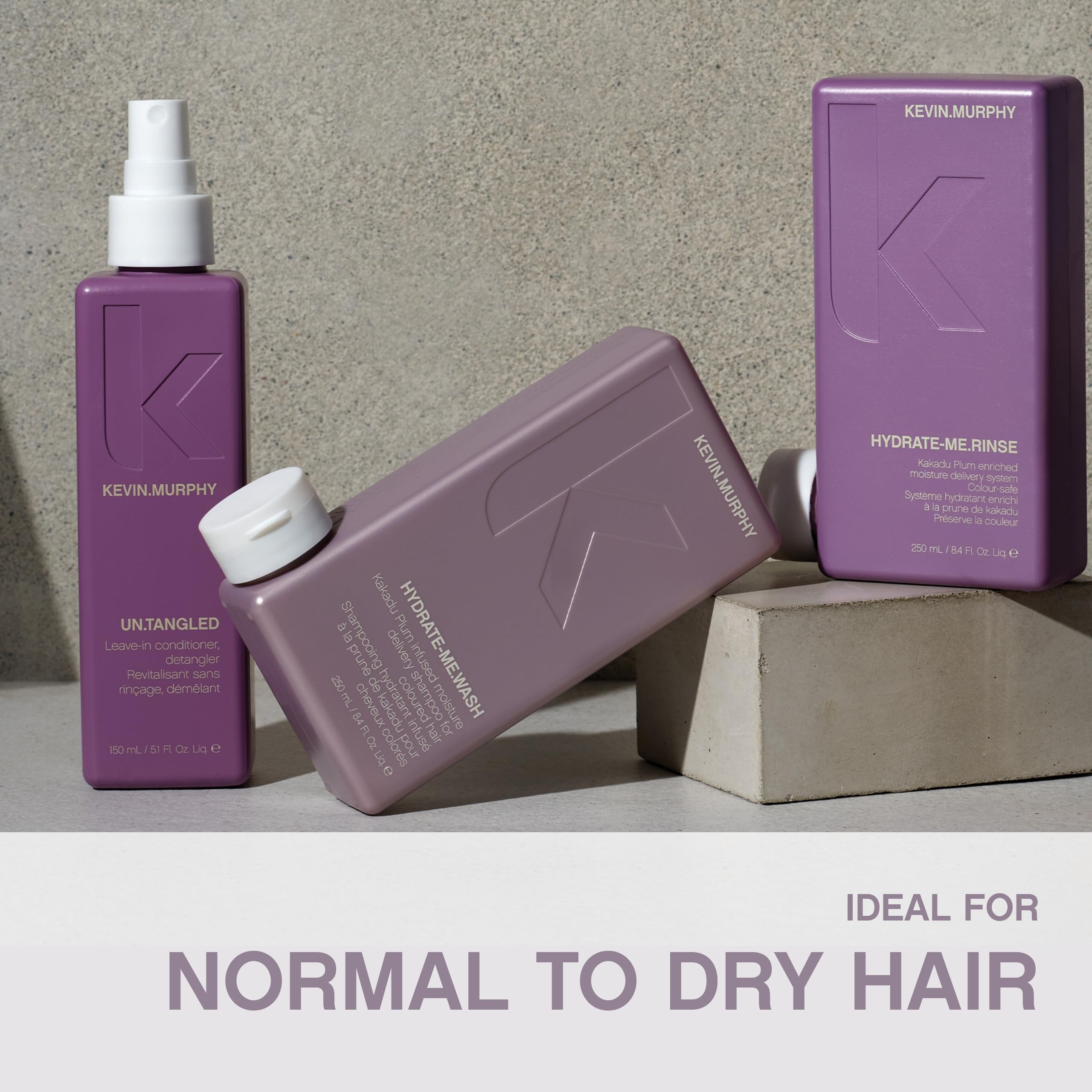 KEVIN.MURPHY HYDRATE-ME.WASH – Hydrating Shampoo for Natural & Coloured Hair (Pack of 2)