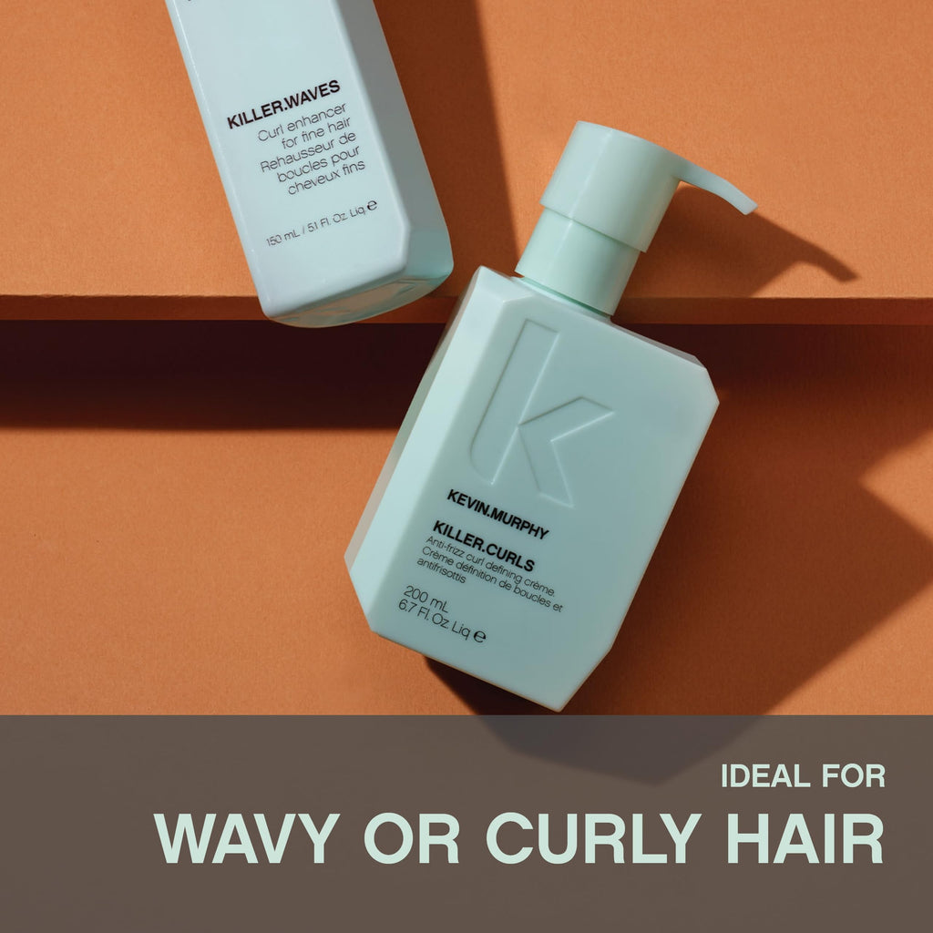 KEVIN.MURPHY KILLER.CURLS Leave-In Anti-Frizz Cream for Curly & Coily Hair | Curl Activating, Flexible Hold (Pack of 2)
