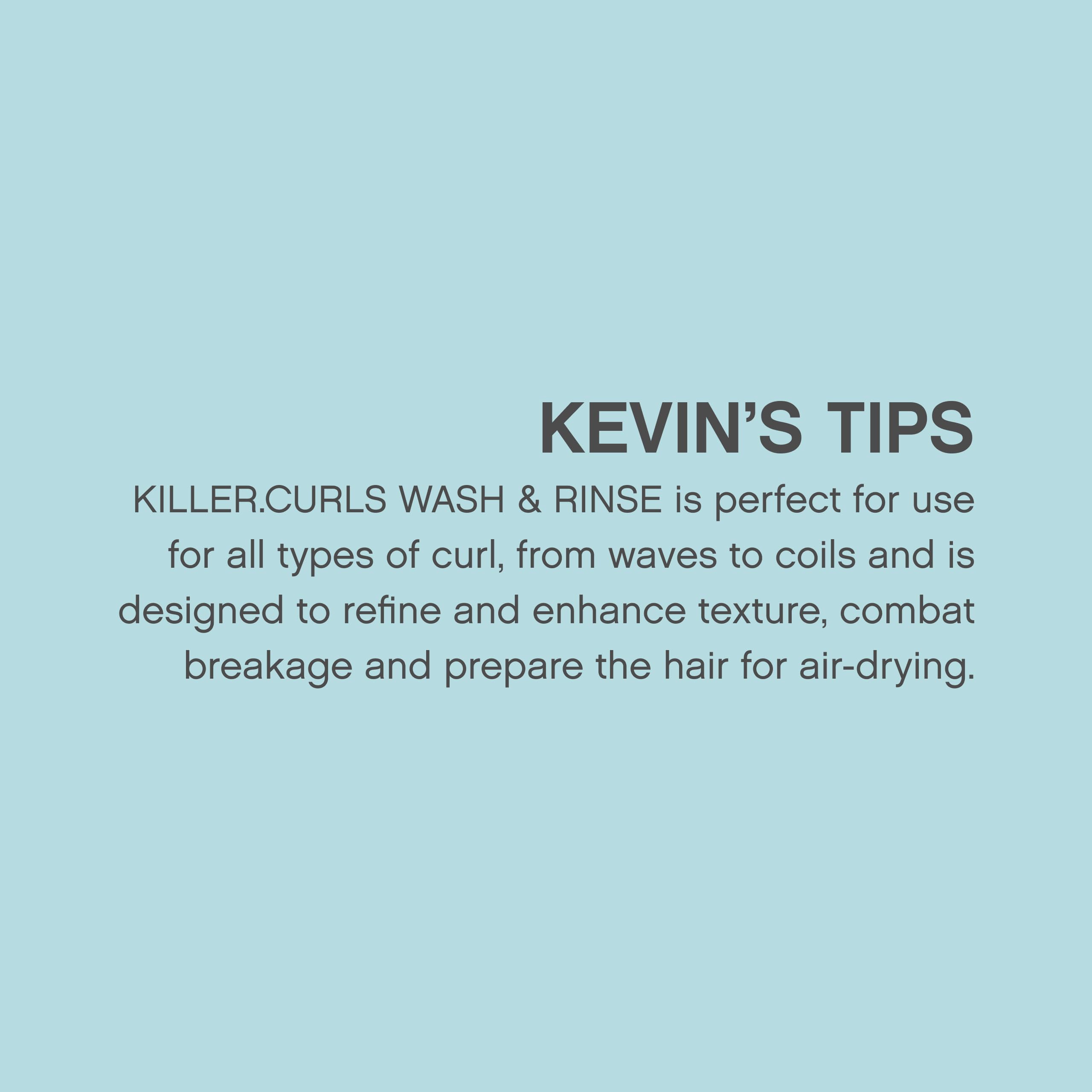 KEVIN.MURPHY Killer.Curls Wash 250ml (Pack of 2) | Hydrating Shampoo for Curly & Permed Hair
