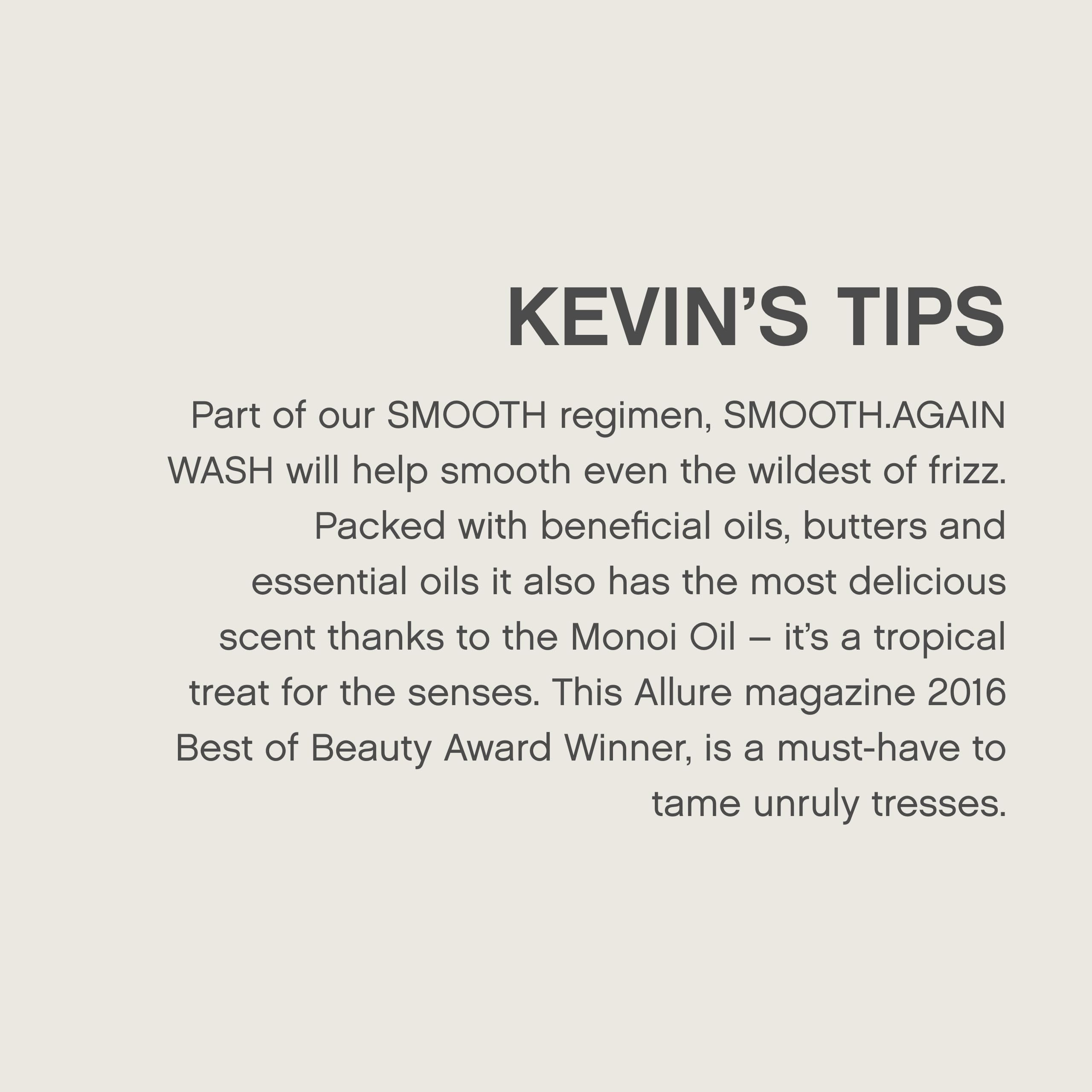 KEVIN.MURPHY SMOOTH.AGAIN WASH – Frizz Control Shampoo for Thick Hair (2 x 250 mL)