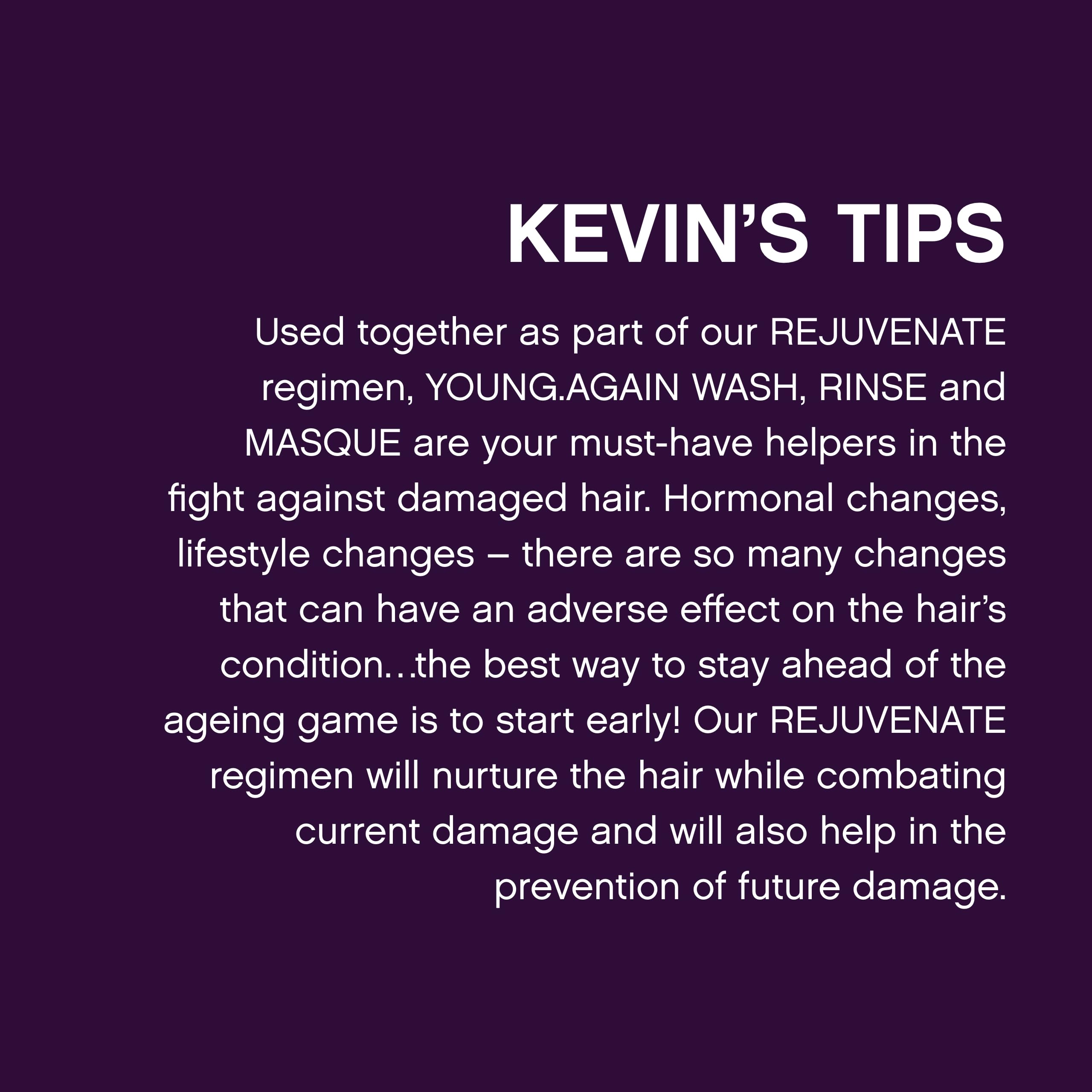 KEVIN.MURPHY YOUNG.AGAIN.RINSE – Moisturising Anti-Ageing Conditioner for Ageing Hair (Pack of 2)