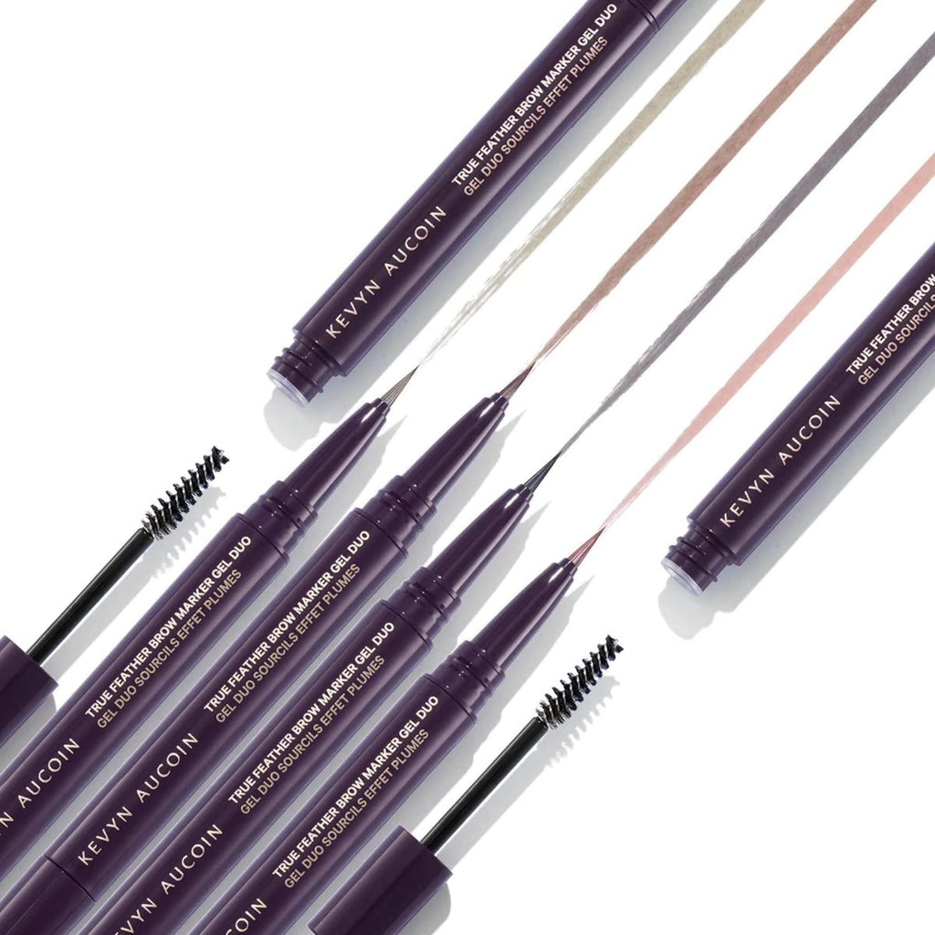 Kevyn Aucoin True Feather Brow Marker Gel Duo – Ash Blonde | Dual-Ended Brow Marker + Gel for Natural Definition