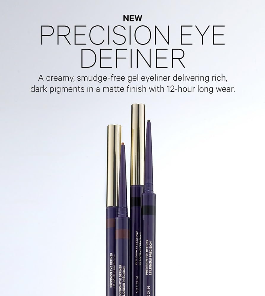 Kevyn Aucoin Precision Eye Definer + Brush, Black Kohl Eyeliner Pencil – 12-Hour, Smudge-Free
