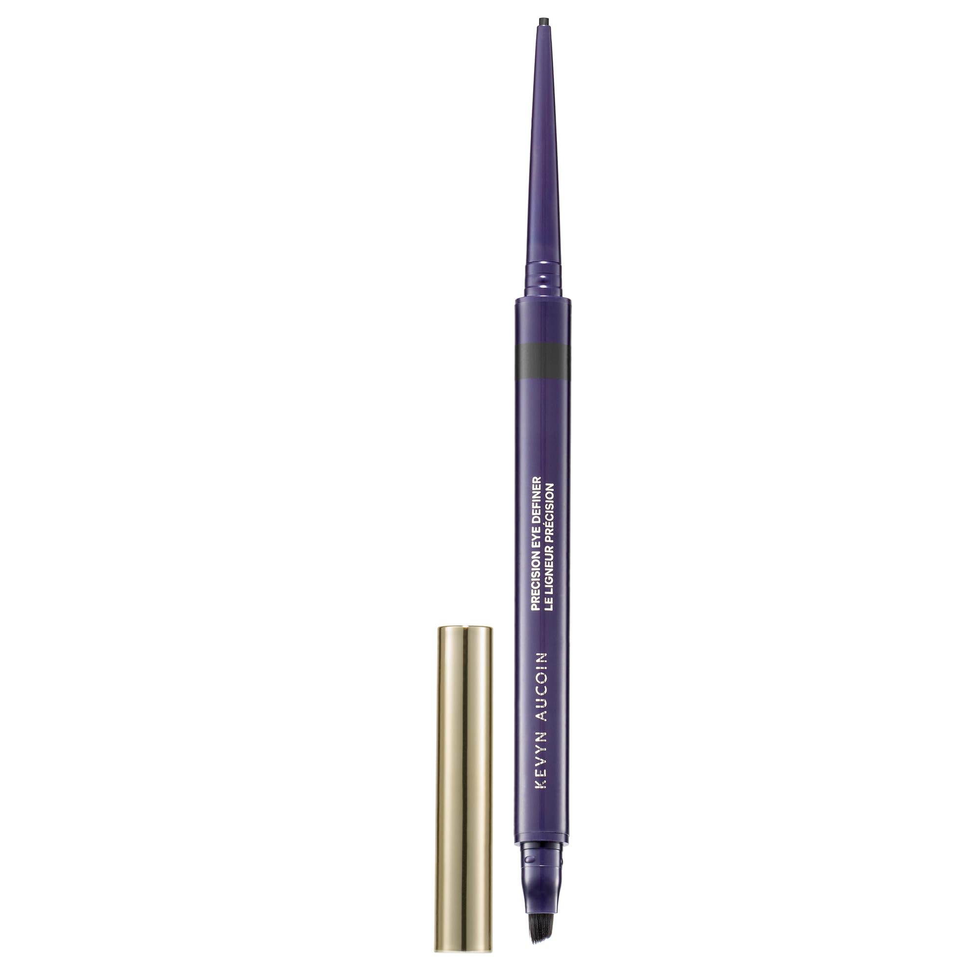 Kevyn Aucoin Precision Eye Definer + Brush, Black Kohl Eyeliner Pencil – 12-Hour, Smudge-Free