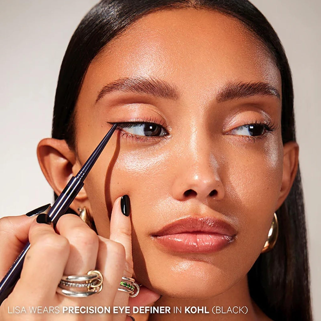 Kevyn Aucoin Precision Eye Definer + Brush, Black Kohl Eyeliner Pencil – 12-Hour, Smudge-Free