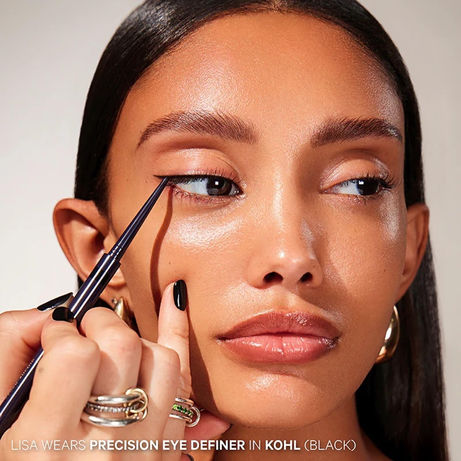 Kevyn Aucoin Precision Eye Definer + Brush, Black Kohl Eyeliner Pencil – 12-Hour, Smudge-Free