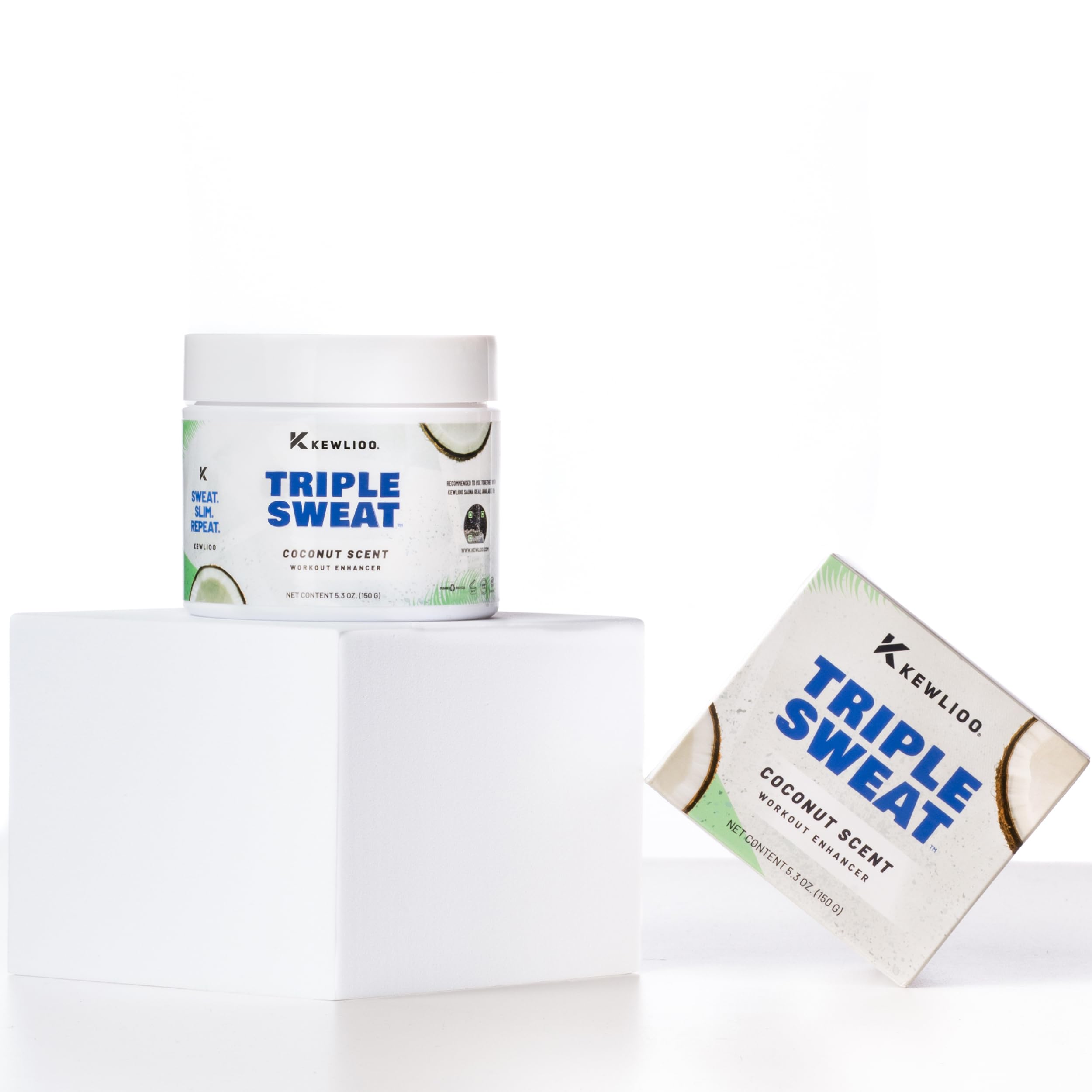Kewlioo Triple Sweat Cream – Coconut | Heat-Activated Workout Gel