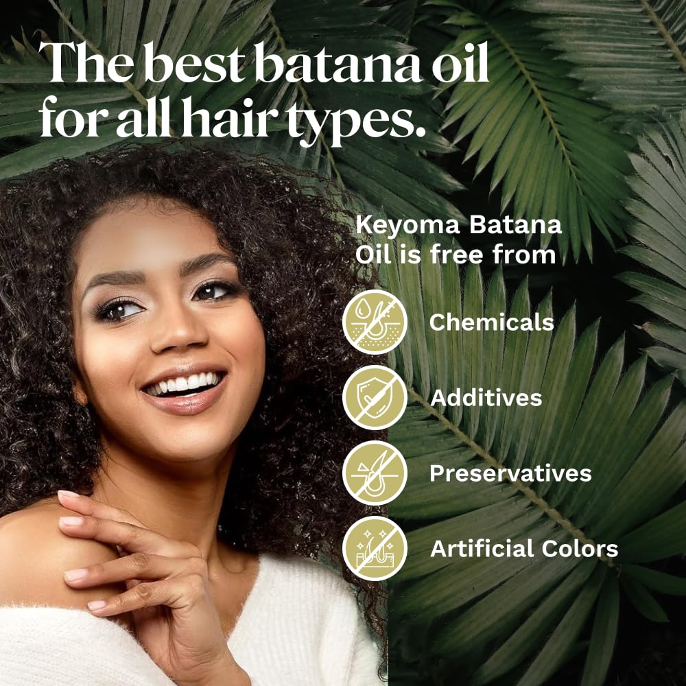 Keyoma Batana Oil with Rosemary for Hair Growth – 60 mL, 100% Organic Batana Oil from Honduras