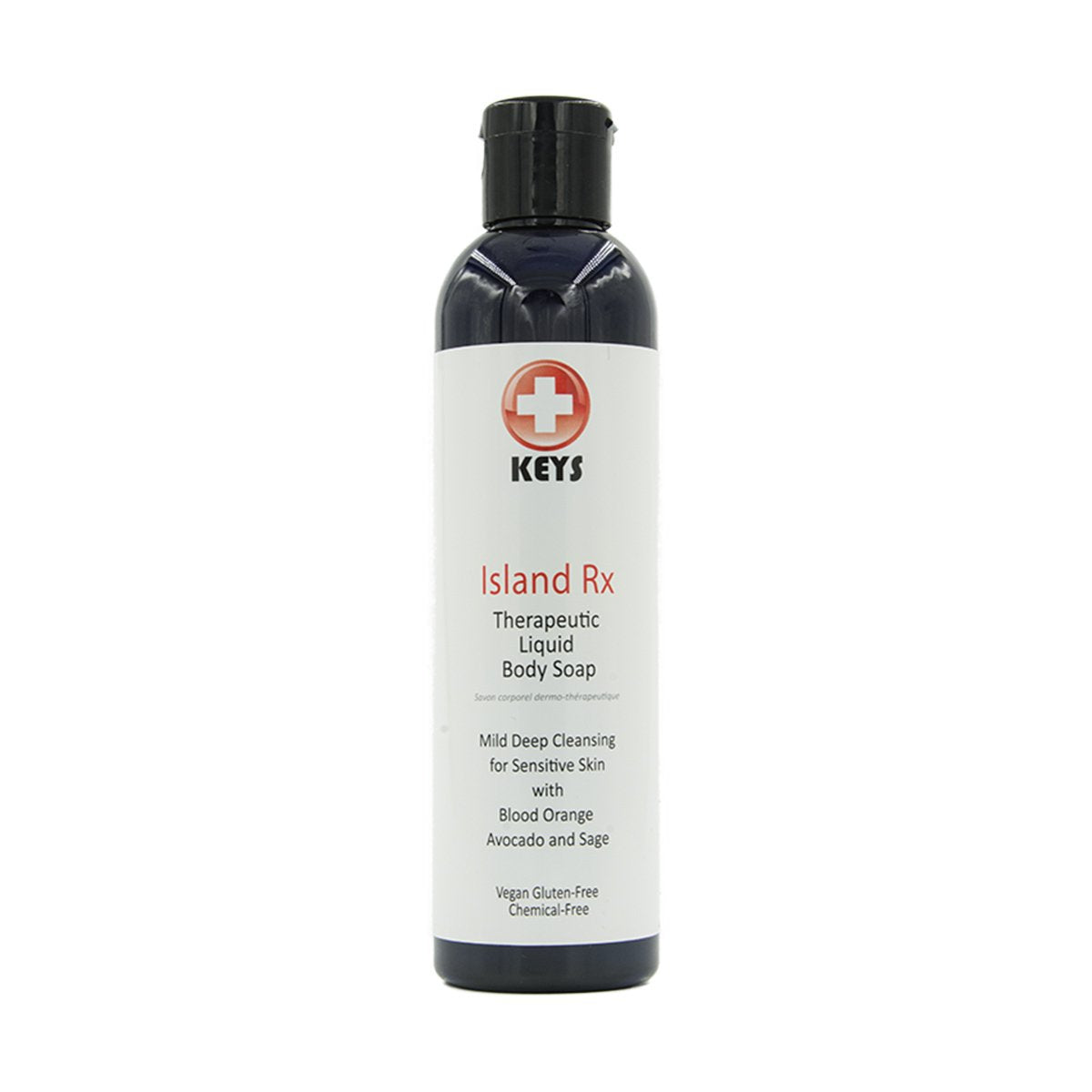 Keys Island Rx Therapeutic Castile Liquid Soap & Shampoo – All-Natural, Calming Clean for Sensitive Skin (7.9 oz)