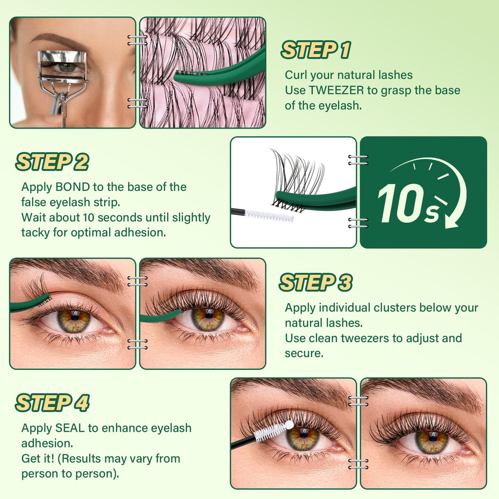 KEYYOU Lash Bond & Seal 2-in-1 Cluster Lash Glue – Waterproof, Gentle, Clear 5ml + 5ml