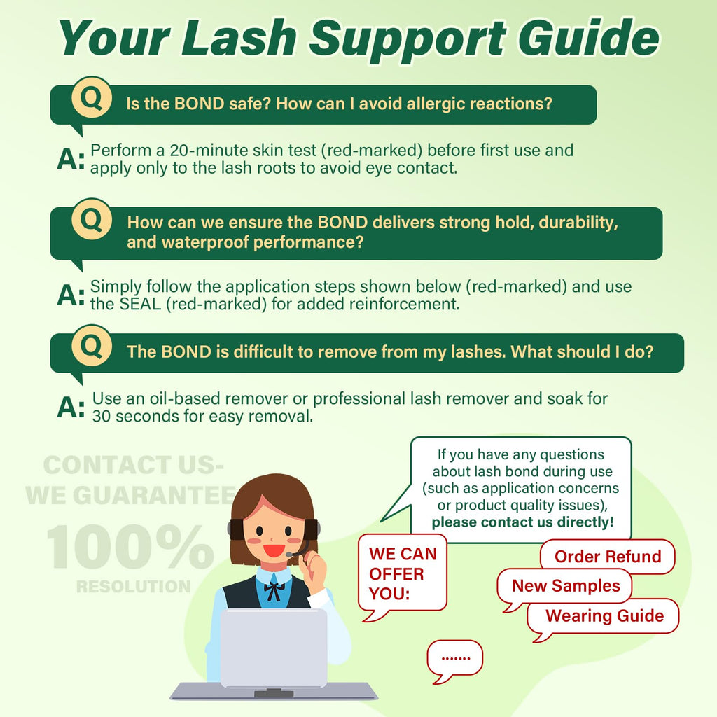 KEYYOU Lash Bond & Seal 2-in-1 Cluster Lash Glue – Waterproof, Gentle, Clear 5ml + 5ml
