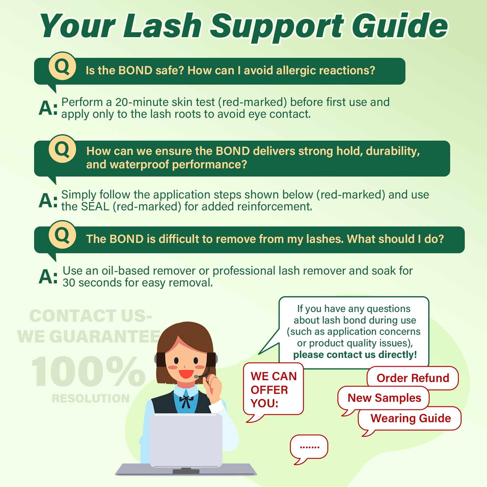 KEYYOU Lash Bond & Seal 2-in-1 Cluster Lash Glue – Waterproof, Gentle, Clear 5ml + 5ml
