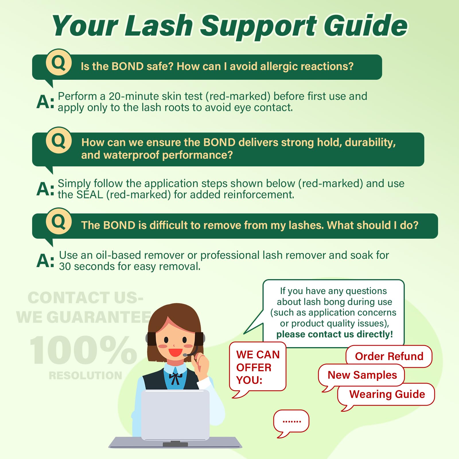 KEYYOU Lash Bond & Seal Glue — 72H Waterproof Hold for DIY Lash Clusters (Black, 10ml)