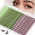 KEYYOU Fairy Brown Lash Clusters | D Curl 144Pcs | Waterproof DIY Lash Extensions at Home