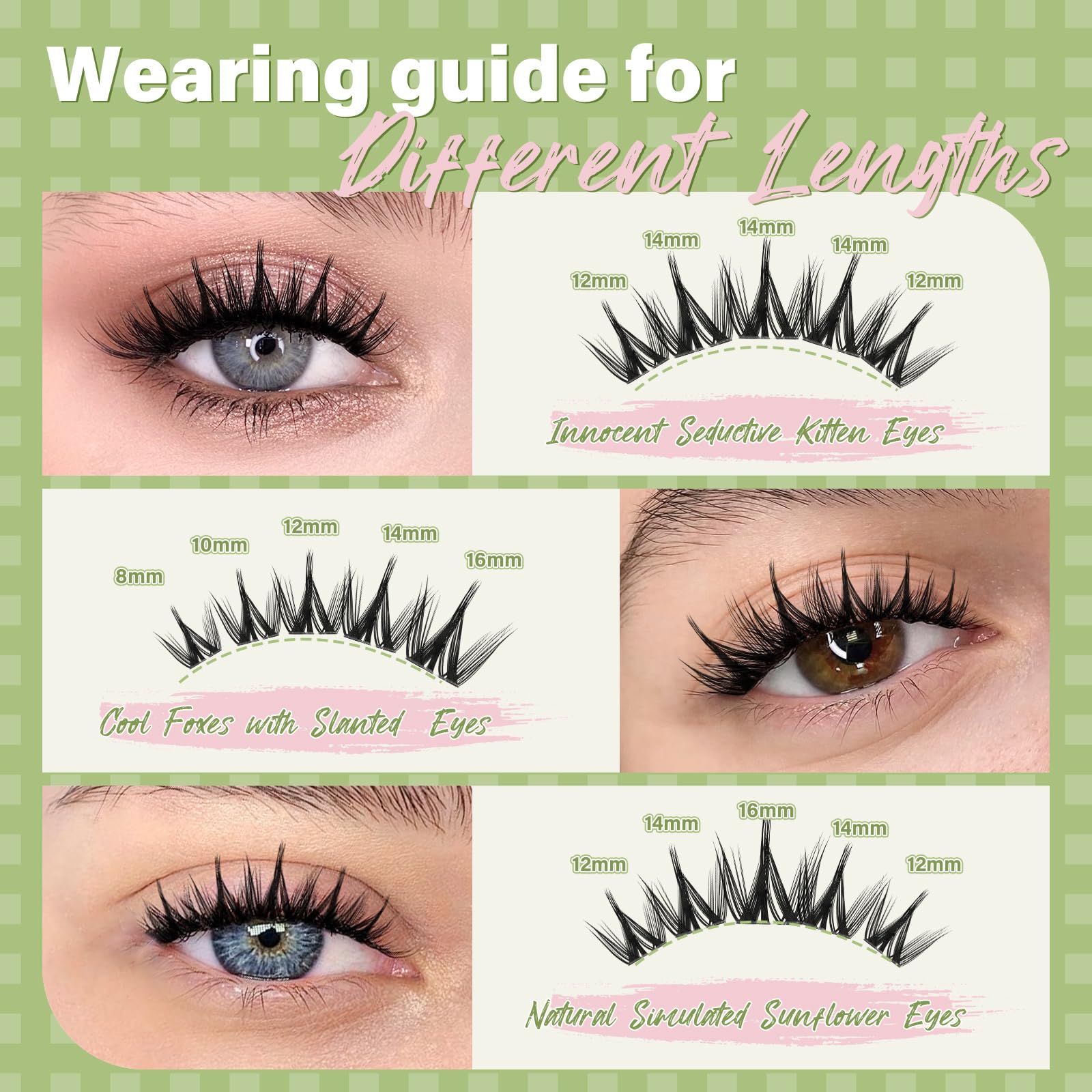 KEYYOU Fairy Chispa Lash Clusters – D Curl 120Pcs, Invisible Band DIY Lashes