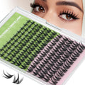 KEYYOU Fairy Chispa Lash Clusters – D Curl 120Pcs, Invisible Band DIY Lashes