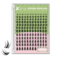 KEYYOU Fairy Lash Clusters 144Pcs | D Curl Manga Lashes, Invisible Band, Waterproof DIY Lash Extensions
