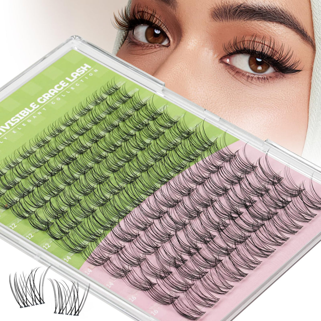 KEYYOU Fairy Venus Lash Clusters – Manga Lash Extensions, C Curl, 120 Pcs, Invisible Band, Waterproof DIY Lashes