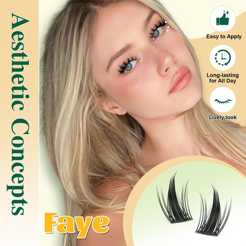 KEYYOU LASH Manga Lash Clusters Kit 8-18mm – 144pcs DIY Lash Extensions