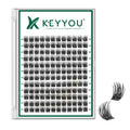 KEYYOU Lash Clusters 144pcs D Curl 10mm | Air Touch Lightweight DIY Lashes