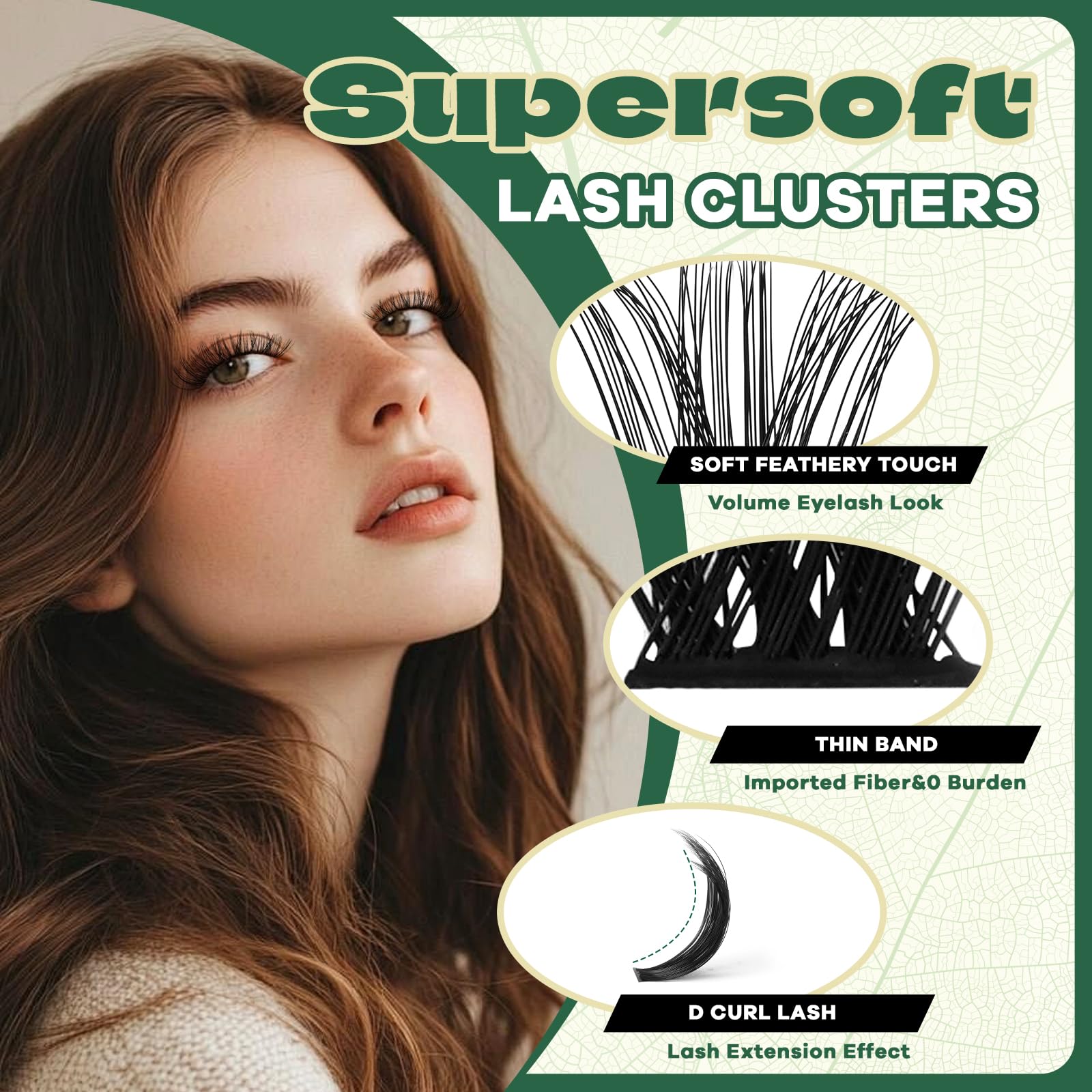 KEYYOU Lash Clusters 60D D Curl, 9–18mm MIX, 320Pcs – DIY Home Eyelash Extensions