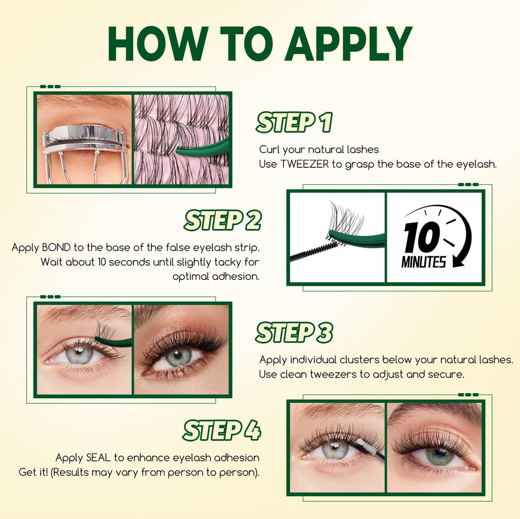 KEYYOU LASH Black & White Lash Glue Set – Vegan, 72–150h Hold, Waterproof