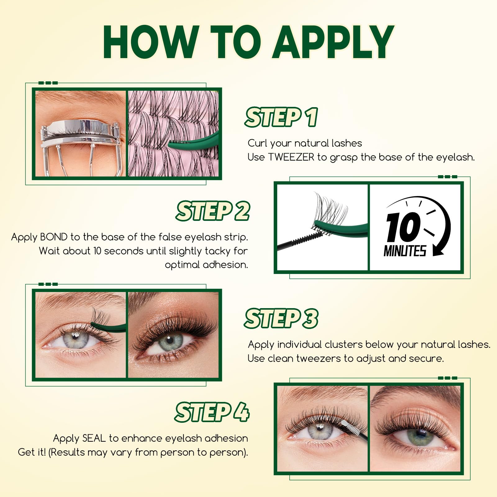 KEYYOU LASH Black & White Lash Glue Set – Vegan, 72–150h Hold, Waterproof