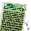 KEYYOU Natural Lash Clusters 144pcs | D-Curl, 8-18mm Mix Lengths, Lightweight & Reusable