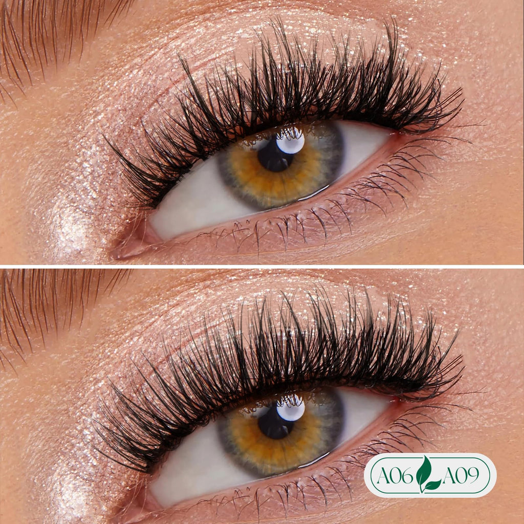 KEYYOU Reusable Magnetic Eyelashes – 2 Pairs with Applicator, No Glue Needed (A06+A09)