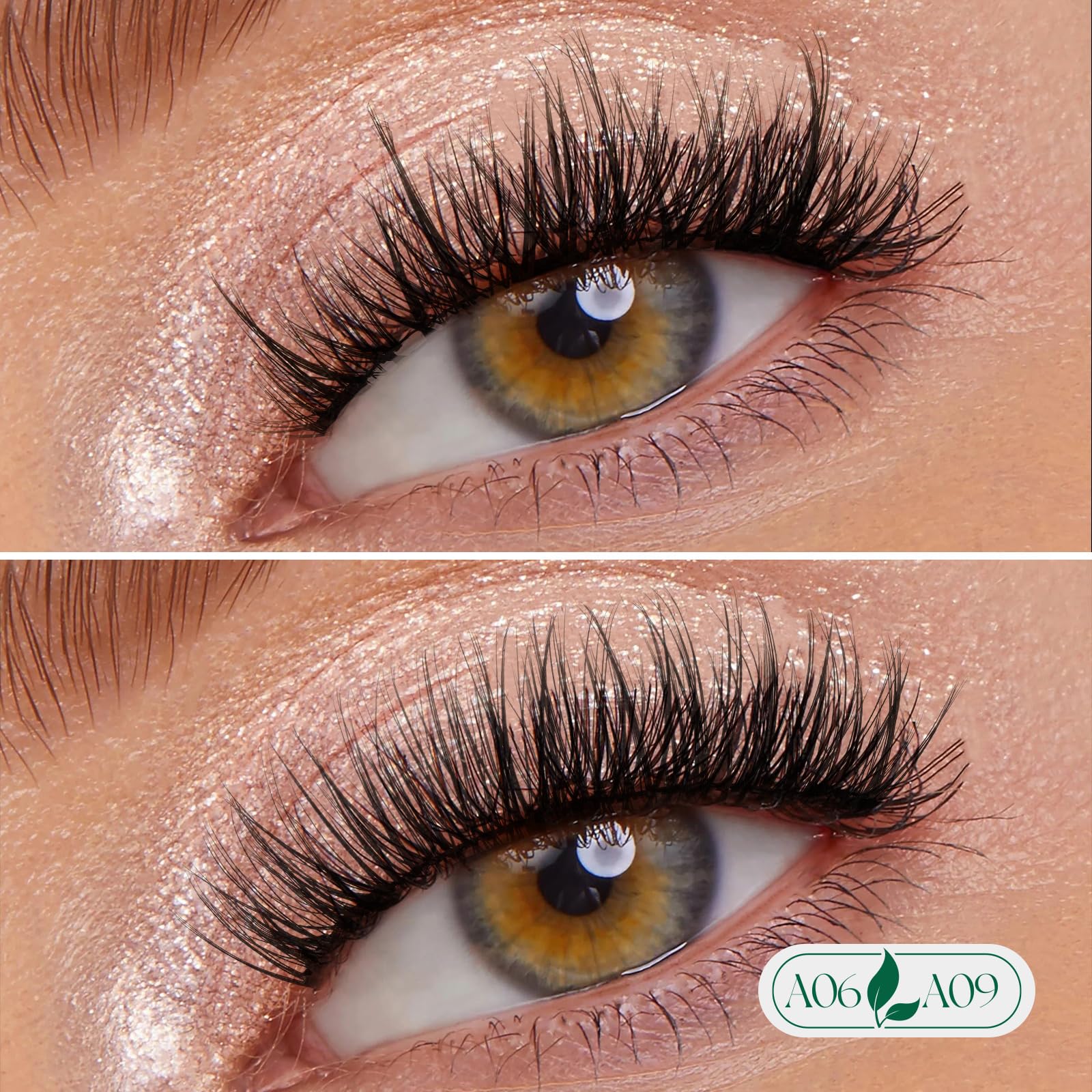 KEYYOU Reusable Magnetic Eyelashes – 2 Pairs with Applicator, No Glue Needed (A06+A09)