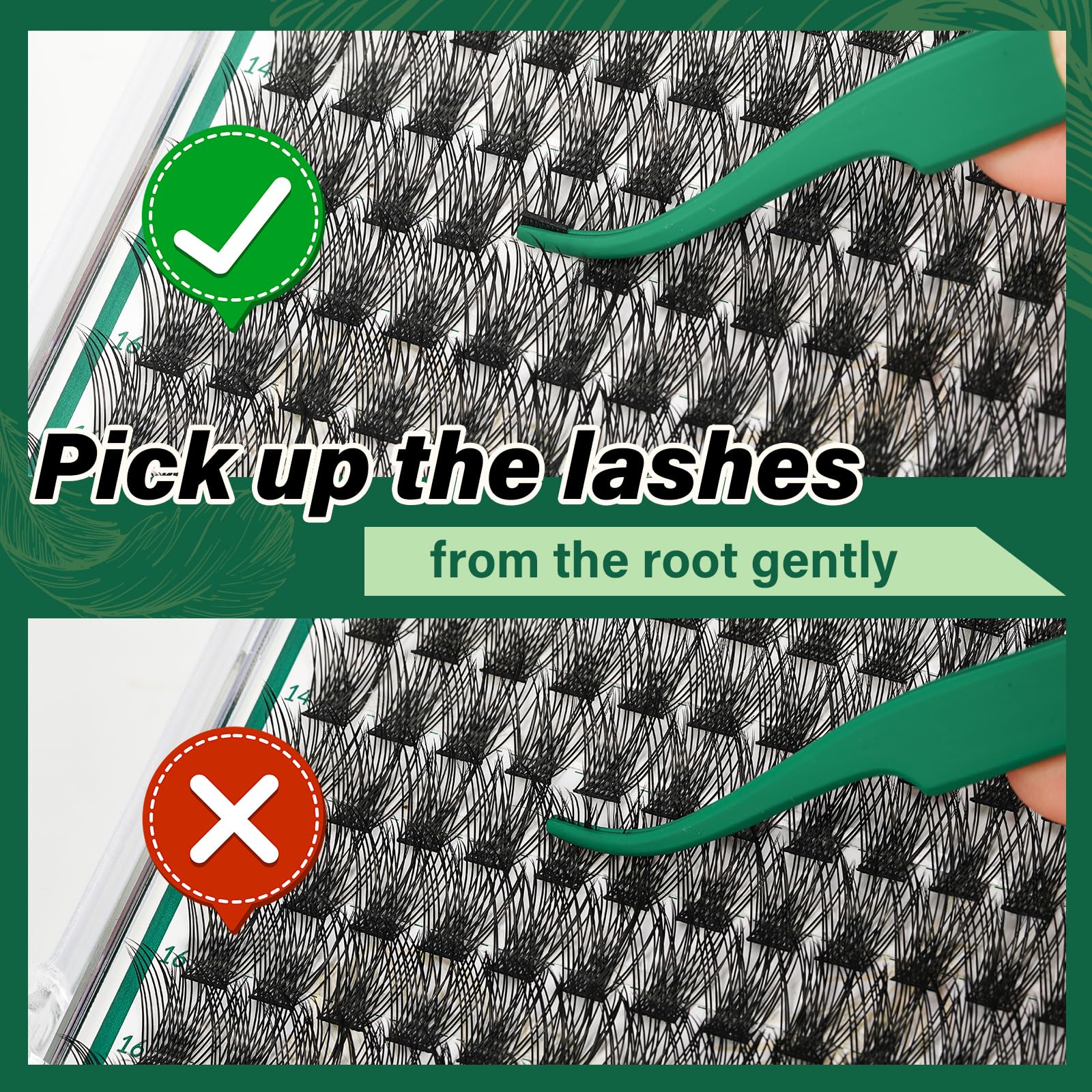 KEYYOU Lash Clusters 144pcs – Air Touch D Curl 18mm for Lightweight DIY Lash Looks
