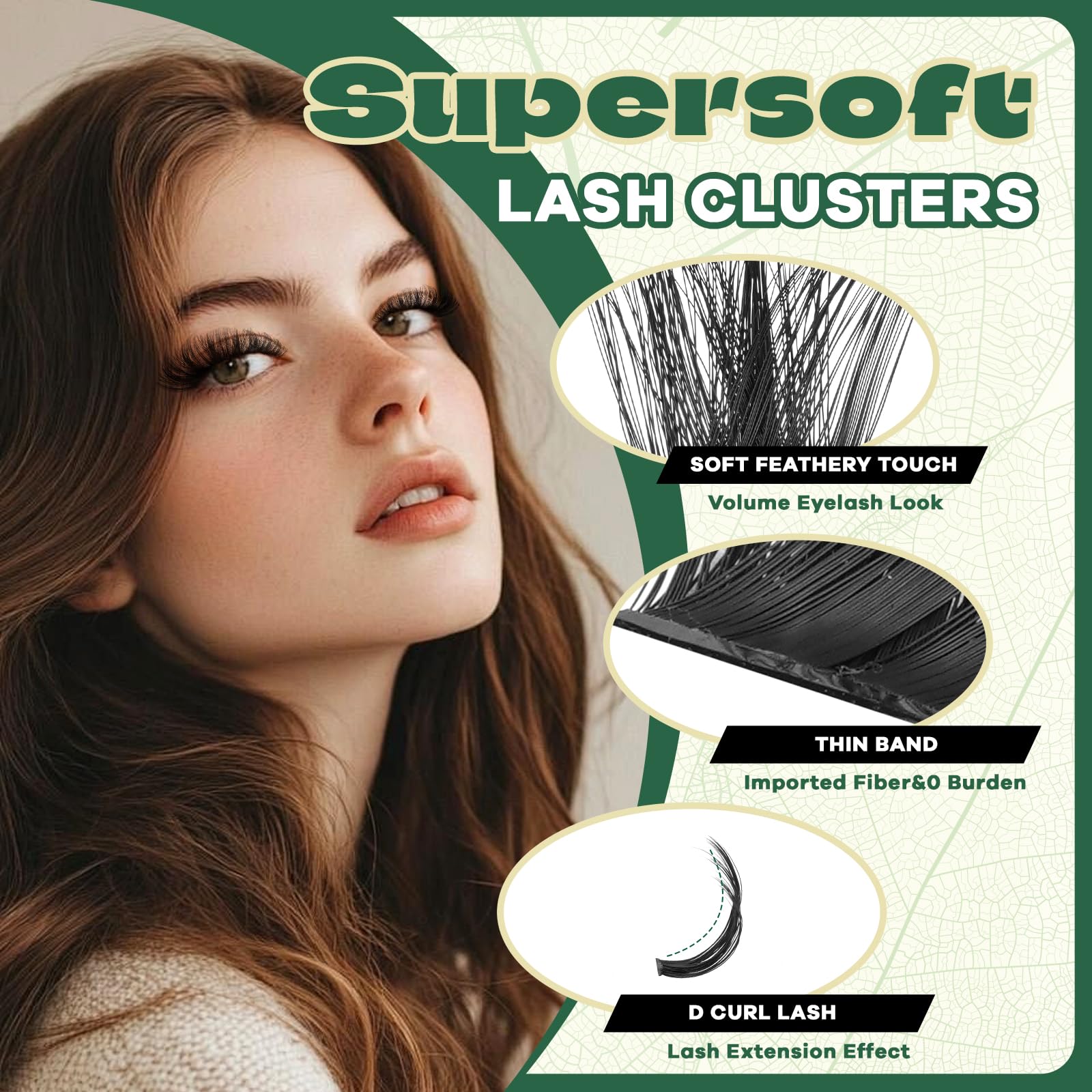 KEYYOU Lash Clusters 182Pcs – 200D D Curl 9-18mm MIX DIY Lashes