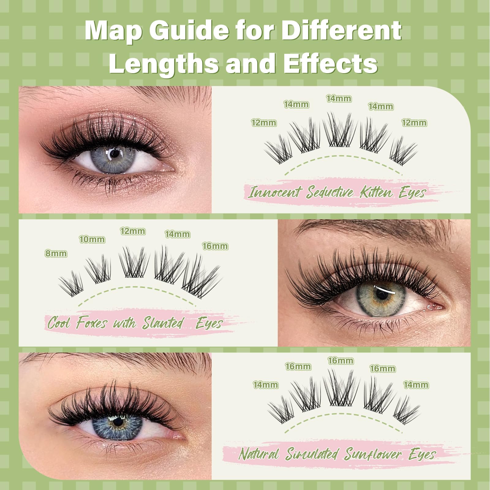 KEYYOU Fairy Angel Lash Clusters D Curl – 144 Pcs, Invisible Band, Waterproof DIY Lashes