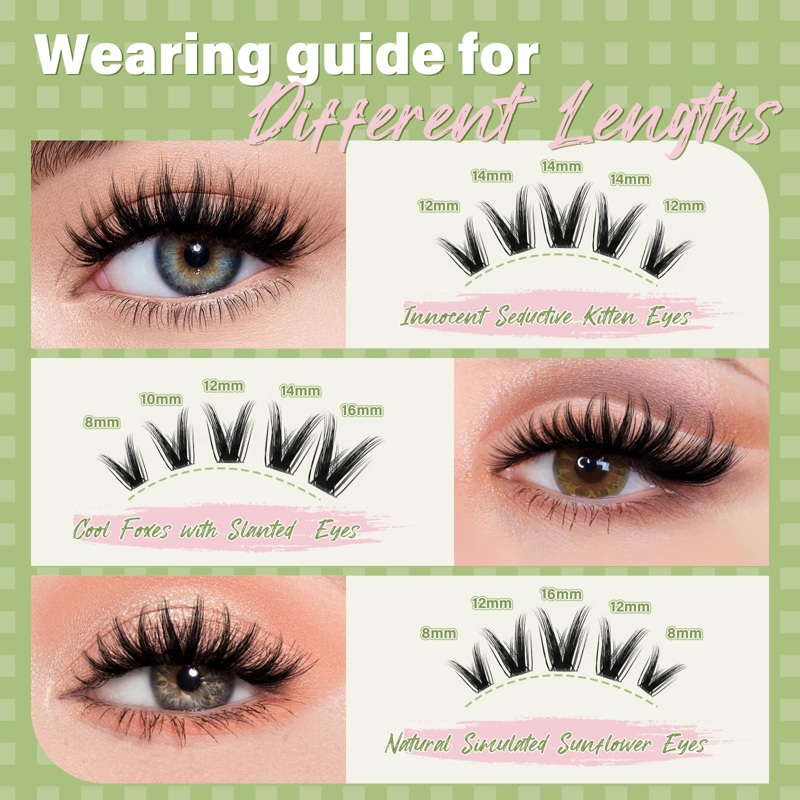 KEYYOU Fairy Wink Lash Clusters D Curl 144Pcs – Invisible Band, DIY at Home