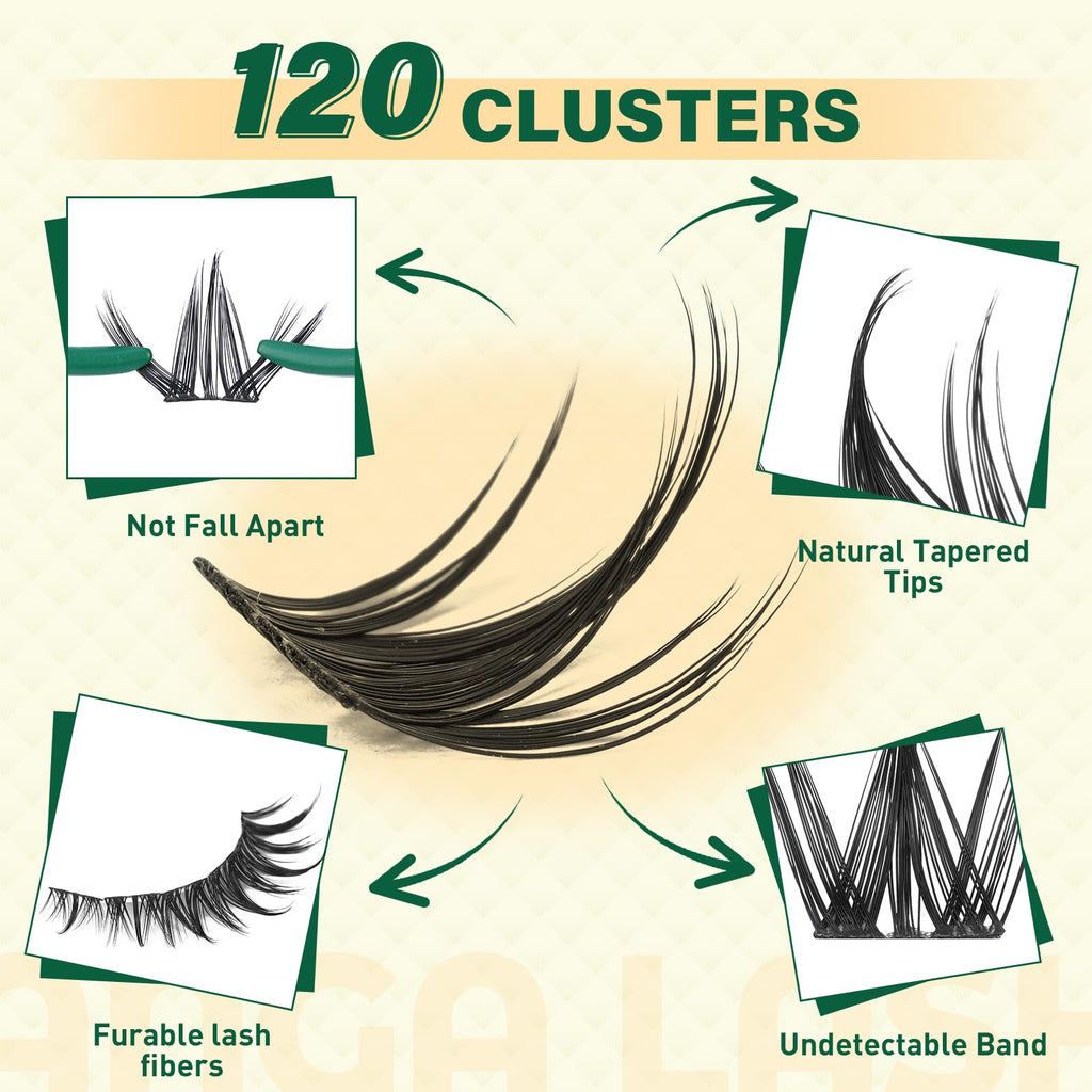 Keyyou Lash Manga Lash Clusters Kit 8-18mm | DIY Lash Extensions