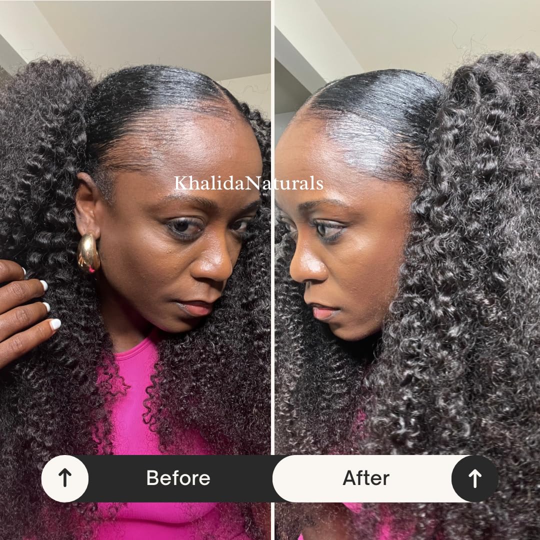 KhalidaNaturals Fill It In Black Edge Control – Max Hold Tint for Natural, Kinky & Coily Hair (Travel Size)