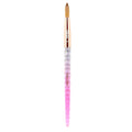 Kiara Sky Acrylic Brush #8 – Pink, 100% Pure Kolinsky, Crystal Cut Handle