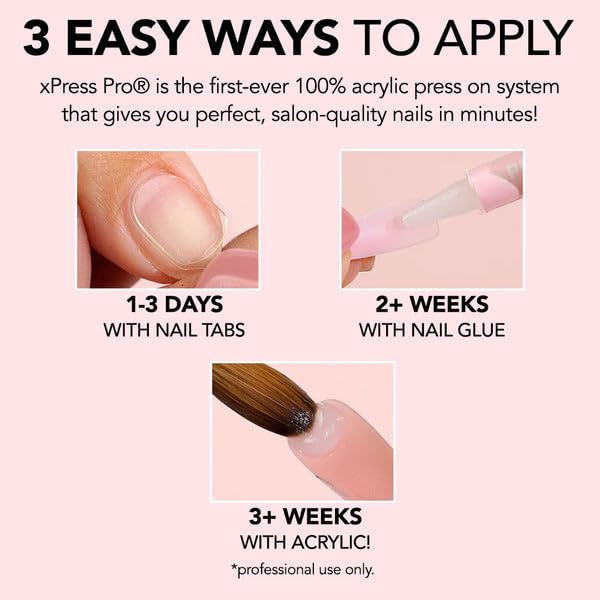 Kiara Sky Press On Nails | XPRESS PRO 100% Acrylic Kit, 30-Piece Almond Medium Prim & Proper
