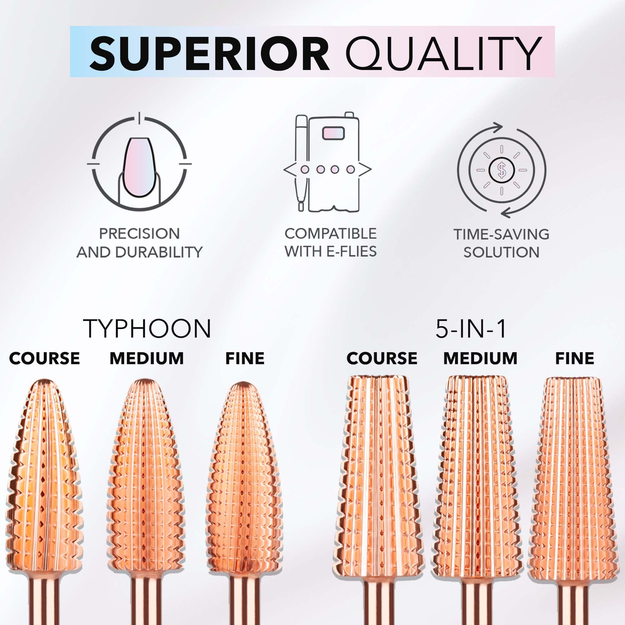Kiara Sky 5-in-1 Medium Drill Bit - Rose Gold X-Cut Carbide for Beyond Pro Drill