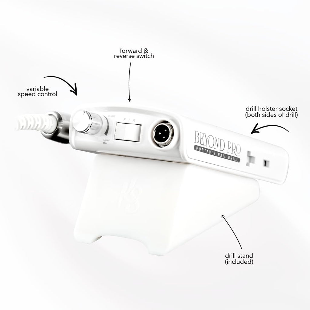 Kiara Sky Beyond Pro Nail Drill — Portable Cordless E-File, 35,000 RPM, 10h Battery